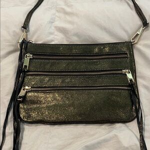 Rebecca Minkoff Black and Gold Crossbody Bag